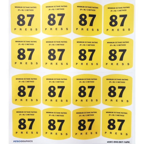 87 OCT DECAL 16 PACK - ENCORE S - Graphic Overlays & Decals